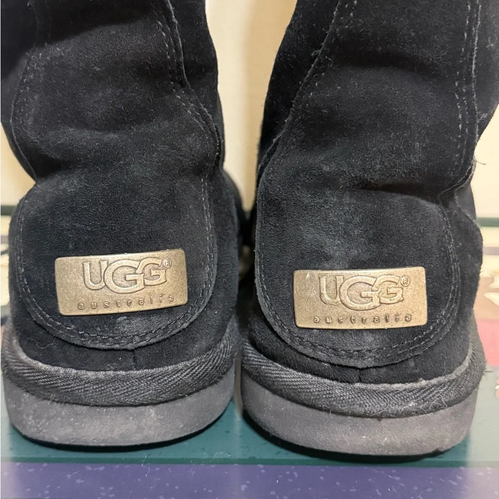 UGG Whitley Tall Lace‎ Up Boots in Black Size 9